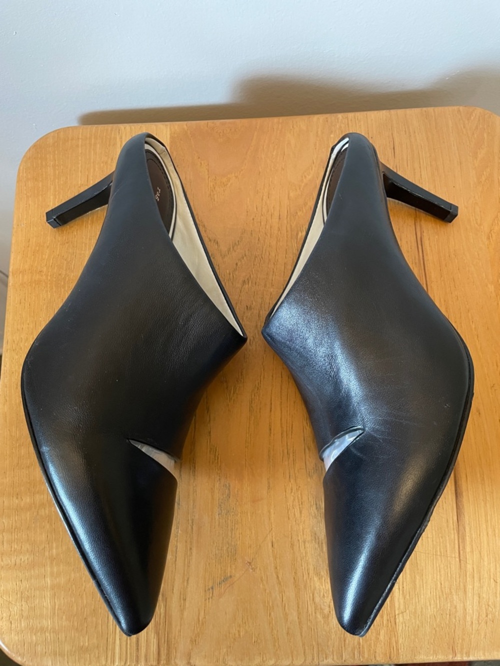 rag & bone Black Leather Pointed Toe Slip-On Mules Size 7 - Picture 3 of 5